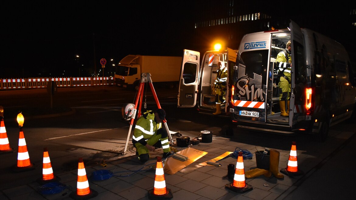 Verkehrssicher abgesperrt