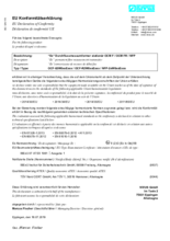Konformitätserklärung OCM F / OCM FR / NFP